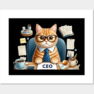 Lovely Feline Boss Posters and Art